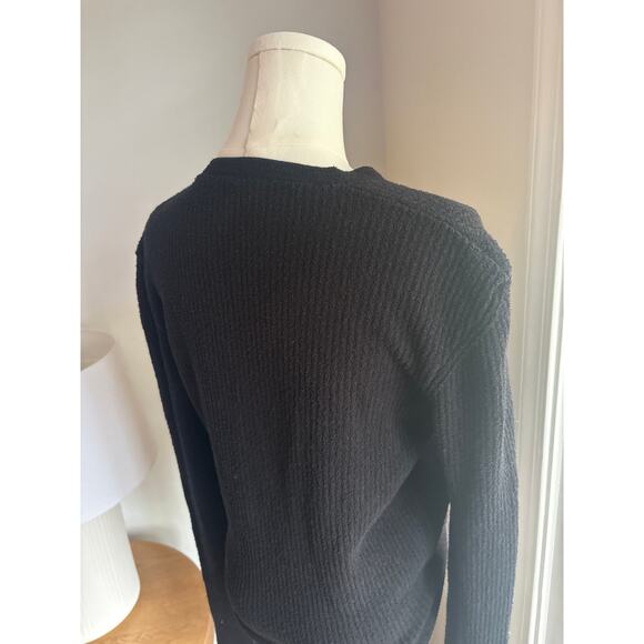 Jacquemos Le Gilet Noue Black Twist Front Crop Cardigan Sweater Womens Size 8 - Picture 9 of 10